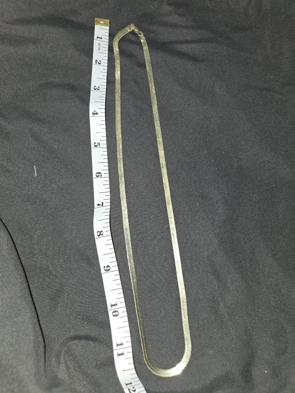 Gold Tone Herringbone Chain